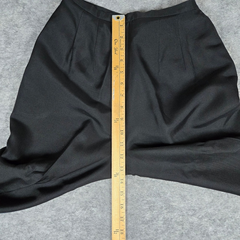 Talbots Womens Black Silk Wool Blend Straight Leg Dress Pants Size 6P - Picture 7 of 7